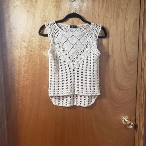 XS, Sleeveless Beige Beach Top